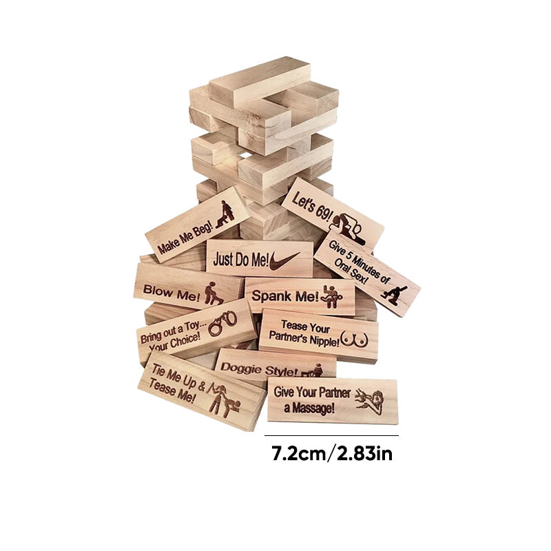 BlockBuster Naughty Jenga Spiel | Stapelspiel für Erwachsene | Lustiges Partyspiel | Familienspaß & Geschenkidee