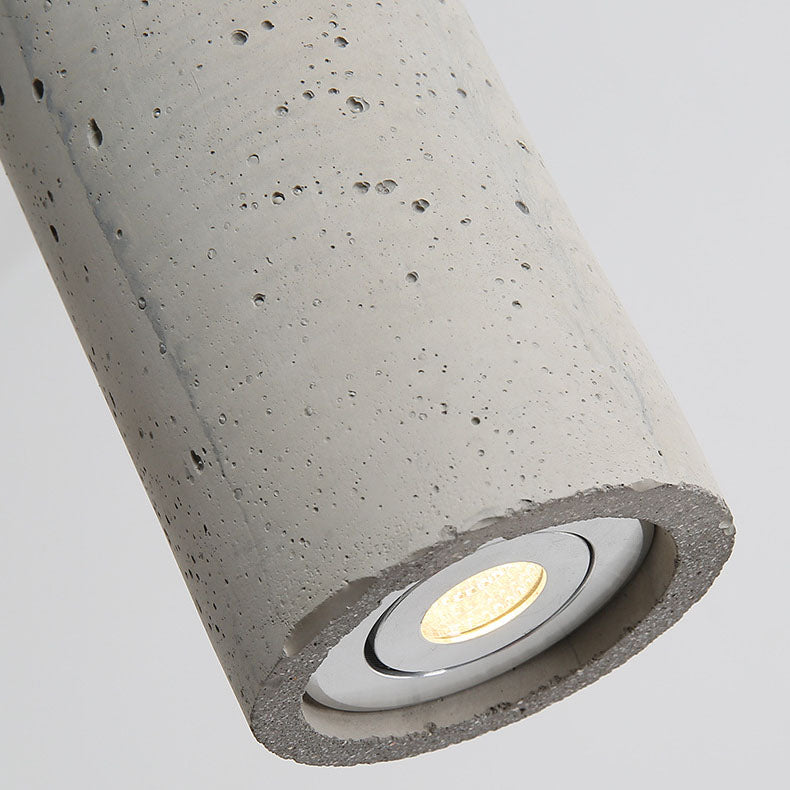 StoneCast Industrielle Zylinder-Pendelleuchte aus Beton | 1 Licht | Glatte oder Raue Oberfläche