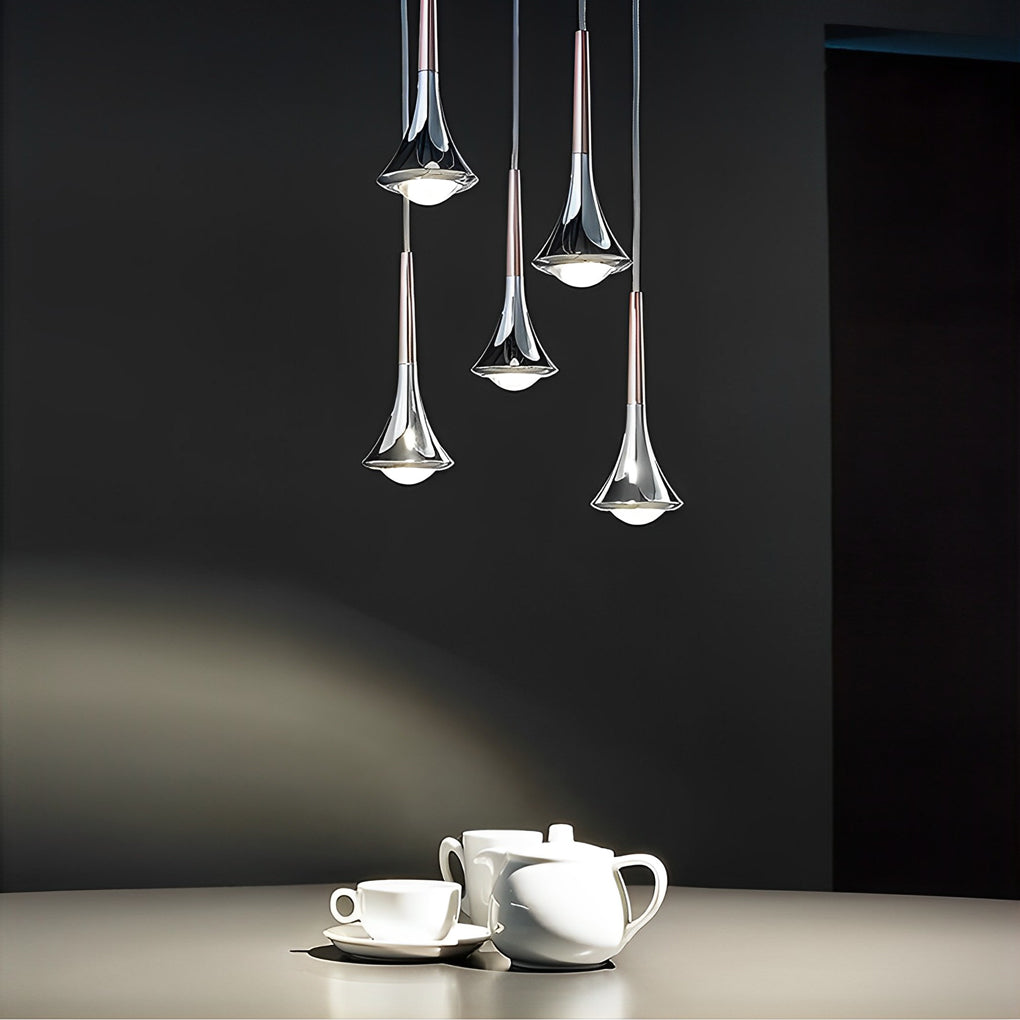 LumiDrop Nordic Design Pendelleuchte | Tropfenform | Elegantes LED-Licht für Esszimmer & Wohnzimmer | In Schwarz, Gold & Chrom