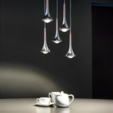 LumiDrop Nordic Design Pendelleuchte | Tropfenform | Elegantes LED-Licht für Esszimmer & Wohnzimmer | In Schwarz, Gold & Chrom
