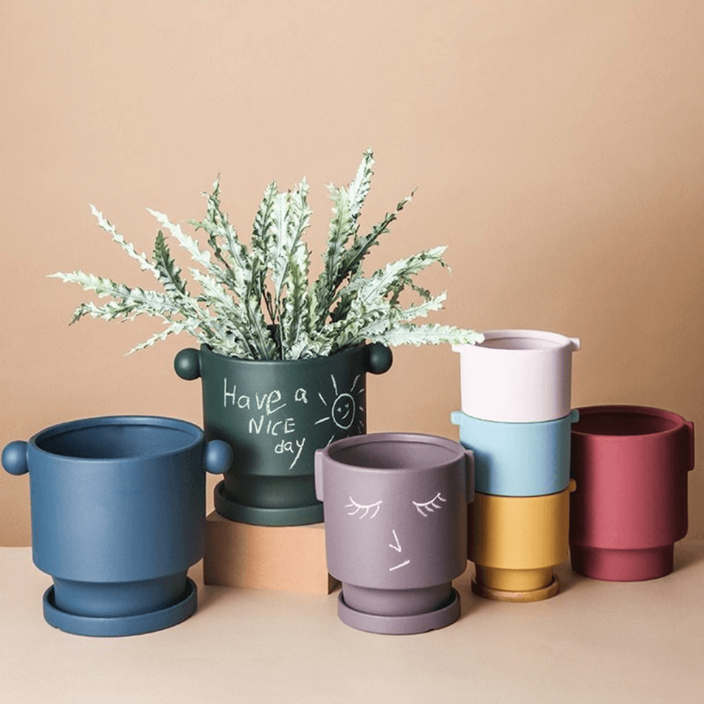 CreatiPot DIY Keramik Pflanzgefäße | Handbemalbare Töpfe für Kreative | In Verschiedenen Farben & Größen