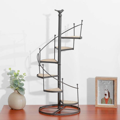 PlantSpire Eisen Pflanzenständer mit Spiraltreppe | Dekorativ und Praktisch