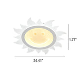 SunnyGlow Smiley LED Deckenleuchte | Cartoon Design | Warm- & Weißlicht | Dimmbar | Kinderzimmer