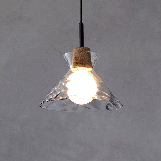 LumaCrystal Nordic Pendelleuchte | Klar geriffeltes Glas | 1-Licht | Skandinavisches Design | Deko für Zuhause