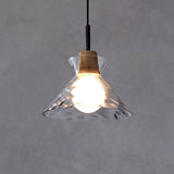LumaCrystal Nordic Pendelleuchte | Klar geriffeltes Glas | 1-Licht | Skandinavisches Design | Deko für Zuhause