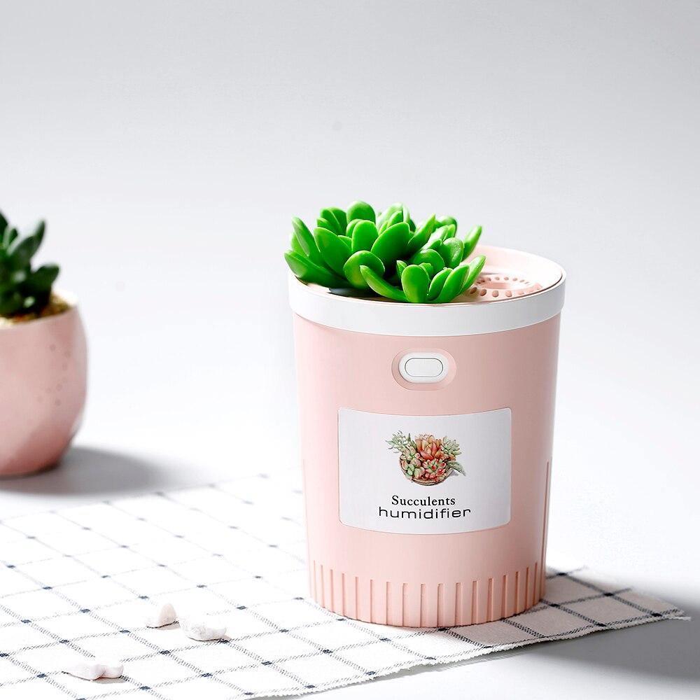 MistBloom Mini USB Luftbefeuchter mit Sukkulentendesign | Kompakt | Leise | Für Zuhause & Büro