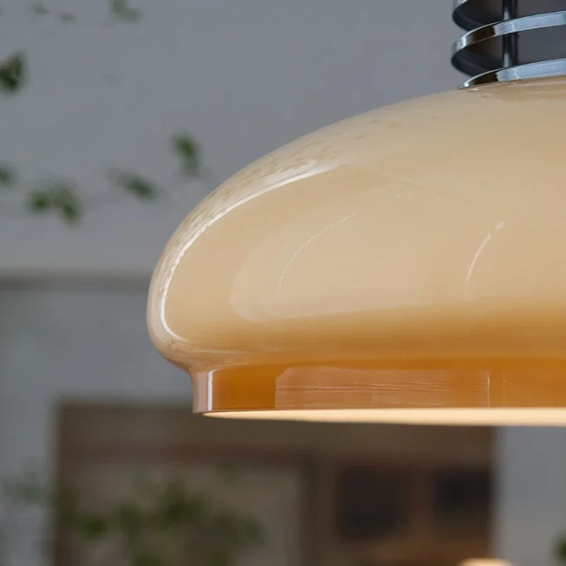 Lumivis Bauhaus Glas Pendelleuchte | Elegantes Design | Dimmbar | Perfekte Beleuchtung für Zuhause