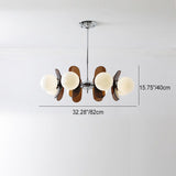 LumiOrion Acryl-Kronleuchter | 3/5/6/8 Lichter | Mid-Century Design für Wohnzimmer & Essbereich