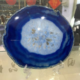 CrystalBlue Achat-Kristallscheibe | Edler Edelstein | Spirituelle Dekoration | Natürliche Eleganz