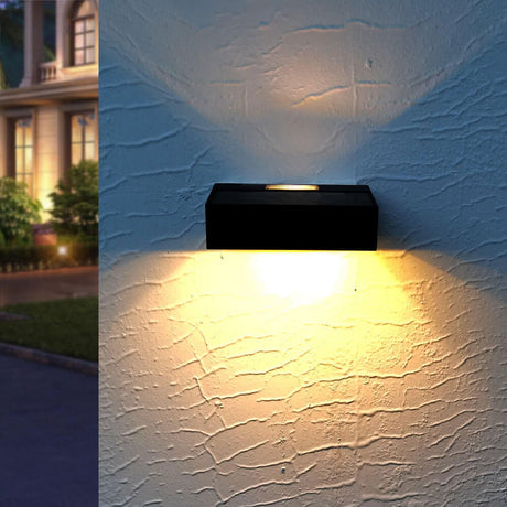 SolarBrite Duo LED Außenwandleuchte | Doppelkopf-Solarleuchte | Wasserdicht & Modern