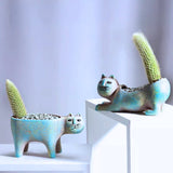 PlantPurr Design Pflanzgefäße | Elegante Blumentöpfe für Innen und Außen | Katzenliebhaber-Deko