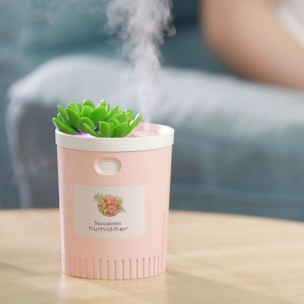 MistBloom Mini USB Luftbefeuchter mit Sukkulentendesign | Kompakt | Leise | Für Zuhause & Büro