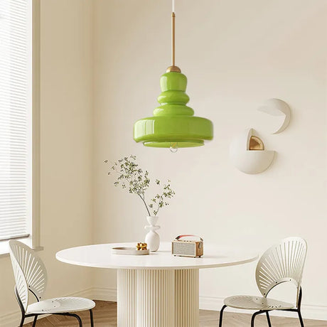 LumaForm Bauhaus Glas Pendelleuchte | Elegantes Kürbis-Design | Dimmbares Licht | Moderne Deckenleuchte