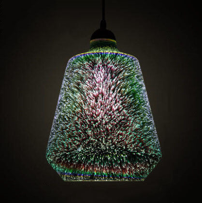 CelestaFlare Kreative 3D-Feuerwerk-Pendelleuchte | Glasdesign | Modernes Stimmungslicht | Dekorative Hängelampe für Zuhause