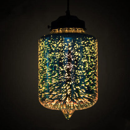 CelestaFlare Kreative 3D-Feuerwerk-Pendelleuchte | Glasdesign | Modernes Stimmungslicht | Dekorative Hängelampe für Zuhause