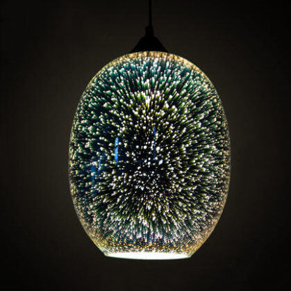 CelestaFlare Kreative 3D-Feuerwerk-Pendelleuchte | Glasdesign | Modernes Stimmungslicht | Dekorative Hängelampe für Zuhause
