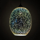 CelestaFlare Kreative 3D-Feuerwerk-Pendelleuchte | Glasdesign | Modernes Stimmungslicht | Dekorative Hängelampe für Zuhause