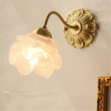 Floribella Vintage Kupfer Blume Petal Glas Wandleuchte | Elegantes Design | Stilvolle Beleuchtung für Zuhause