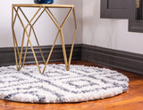 DiamondLuxe Shag - Teppich mit Diamantmuster | Shaggy Hochflorteppich | Weich & Modern | Perfekt für Wohnzimmer