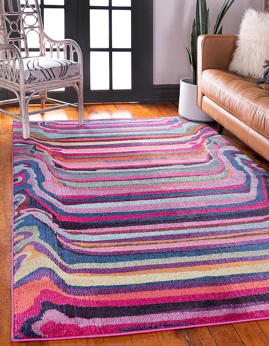VividAura Moderner Teppich | Multicolor Design | Strapazierfähig & Stilvoll | Perfekt für jeden Raum
