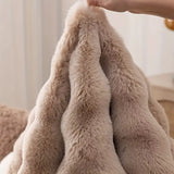 PlushCircle Rundteppich aus Kunstfell | Weich wie Kaninchenfell | Hochwertige Deko für Zuhause