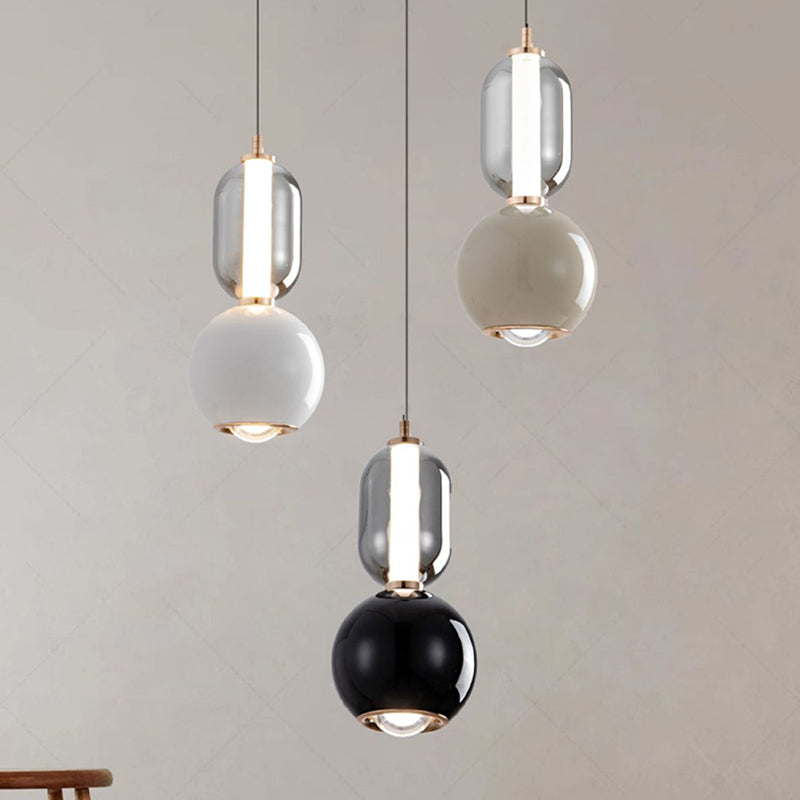 Nordelux Creative Eisen Glas Pendelleuchte | Skandinavisches Design | Elegante Beleuchtung für Zuhause