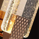 Lucera Luxuriöse LED Wandlampe | Rechteckig | Kristallblase Design | Elegantes Licht für Zuhause | Deko | Moderne Wandleuchte