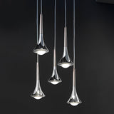 LumiDrop Nordic Design Pendelleuchte | Tropfenform | Elegantes LED-Licht für Esszimmer & Wohnzimmer | In Schwarz, Gold & Chrom