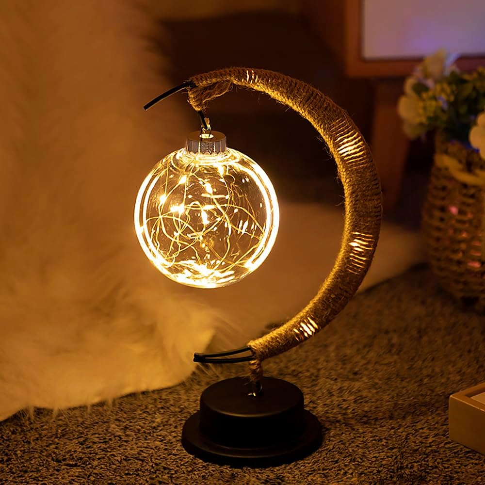 LunarGlow Magische Mondlampe | LED Stimmungslicht | 3D-Druck Design | Dekorative Beleuchtung für Zuhause