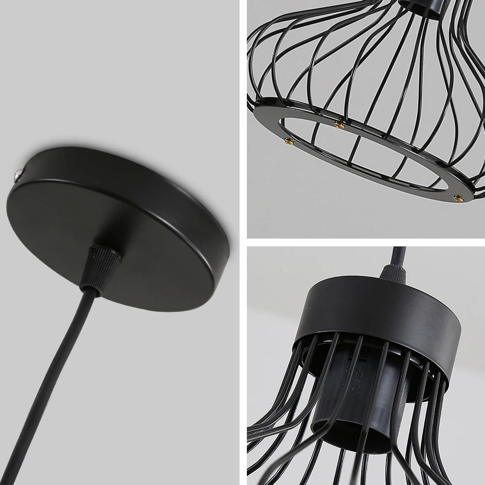 MetalLuxe Moderne Pendelleuchte aus Metall | Elegantes Design | Dimmbar | Perfekte Beleuchtung für Esszimmer und Küche