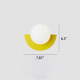 SferaLuxe Moderne Wandlampe | Minimalistisches Kugel-Design | Farbiges Glas | LED-Wandleuchte für Wohnräume