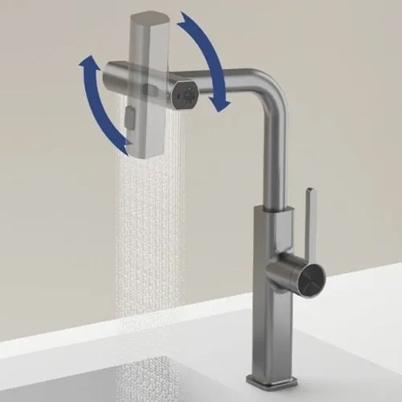 FlowTurn Drehbare Wasserfall-Küchenarmatur | Multifunktionaler Küchenhahn | 360° Schwenkfunktion | Modernes Design