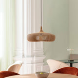 Lumivaro Nordic Vintage Pendelleuchte | Holzkuppel Design | 1-Licht Hängelampe | Perfekt für Esszimmer & Wohnzimmer