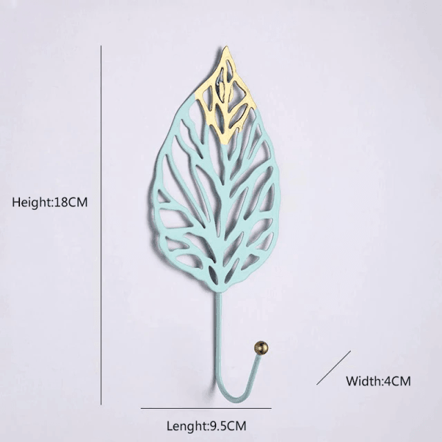 LeafLuxe Metall Wandhaken im Blätterdesign | Elegantes & Funktionales Dekor | In Gold & Blau erhältlich