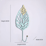 LeafLuxe Metall Wandhaken im Blätterdesign | Elegantes & Funktionales Dekor | In Gold & Blau erhältlich