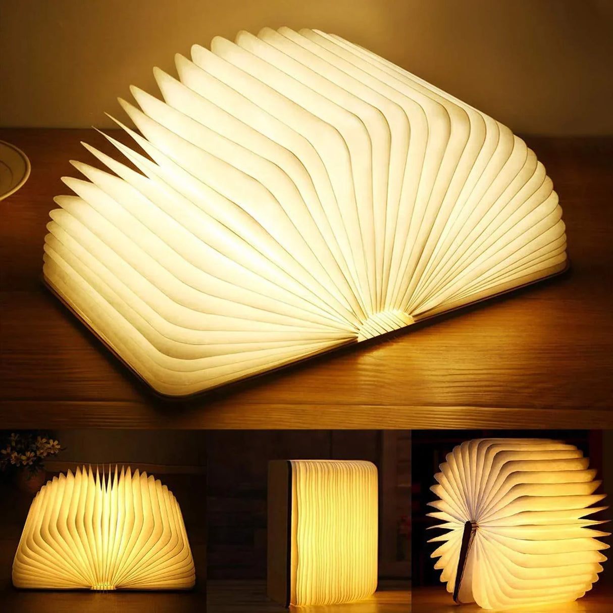 MagicBook LED Buchlampe | Faltbar | Stimmungslicht | Kabellose Beleuchtung | Deko für Zuhause