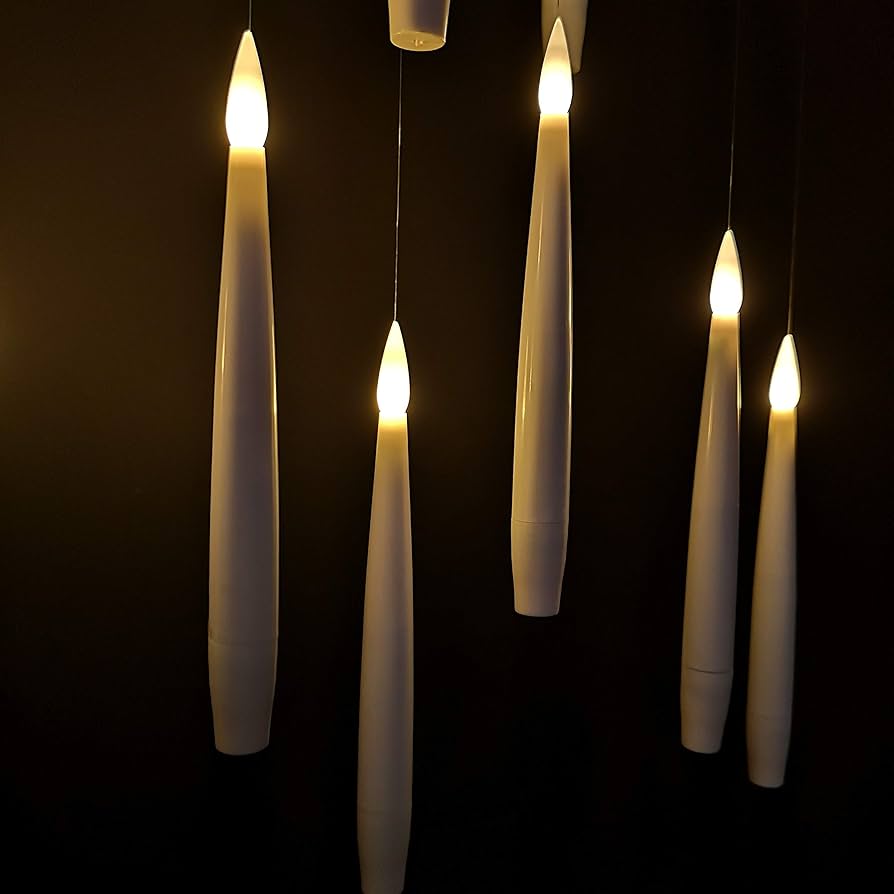 MysticFlame Schwebende LED-Kerzen mit Zauberstab | Magische Deko für Halloween & Zuhause