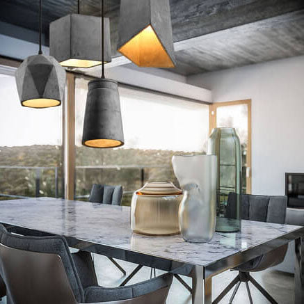 Cemantica Geometrische Pendelleuchte | Industrial Design | Betonoptik | Minimalistische Beleuchtung
