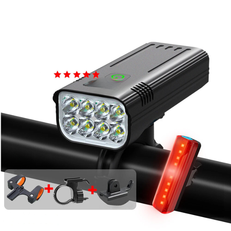 CycleGlow LED Fahrradlicht | Wiederaufladbare Fahrradbeleuchtung | Sicher & Wasserdicht für Tag & Nacht