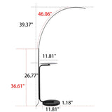 Luniora Arc LED Stehleuchte | Minimalistisches Design mit Ablage | Modern & Dimmbar