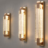 Lucera Luxuriöse LED Wandlampe | Rechteckig | Kristallblase Design | Elegantes Licht für Zuhause | Deko | Moderne Wandleuchte