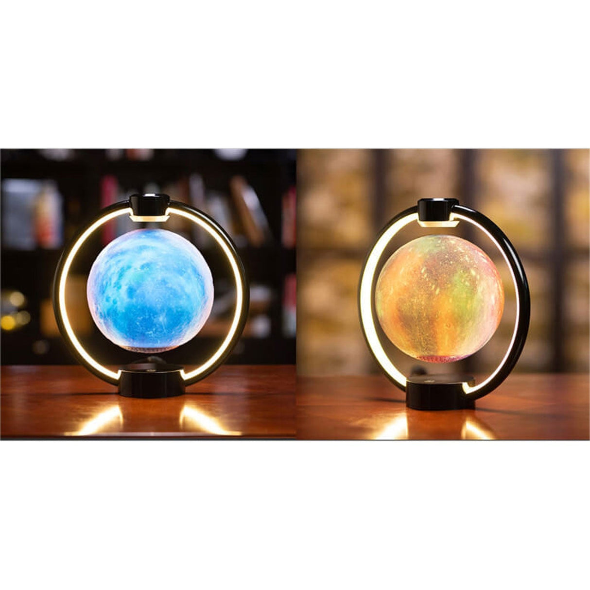 LunarMagix LED Schreibtischlampe | Maglev Mond-Design | Farbwechsel-Nachtlicht | Dekorative Beleuchtung