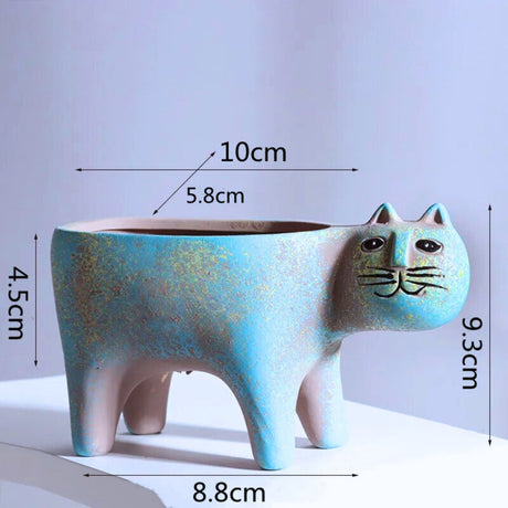 PlantPurr Design Pflanzgefäße | Elegante Blumentöpfe für Innen und Außen | Katzenliebhaber-Deko