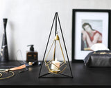 GeoLume Geometrischer Hängender Kerzenhalter oder Vase aus Eisen | Modernes Design | Vielseitige Deko