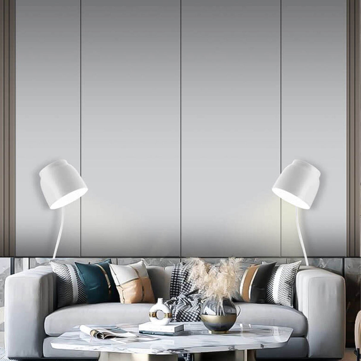 LumaTube Nordic Wandlampe | Drehbares Zylinderdetail | Minimalistisches Design | LED Wandleuchte