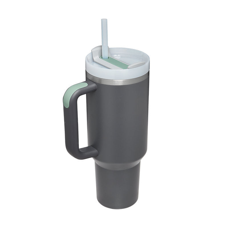ThermoSip Isolierter Trinkbecher mit Strohhalm | Doppelwandig | Auslaufsicher | Perfekt für unterwegs