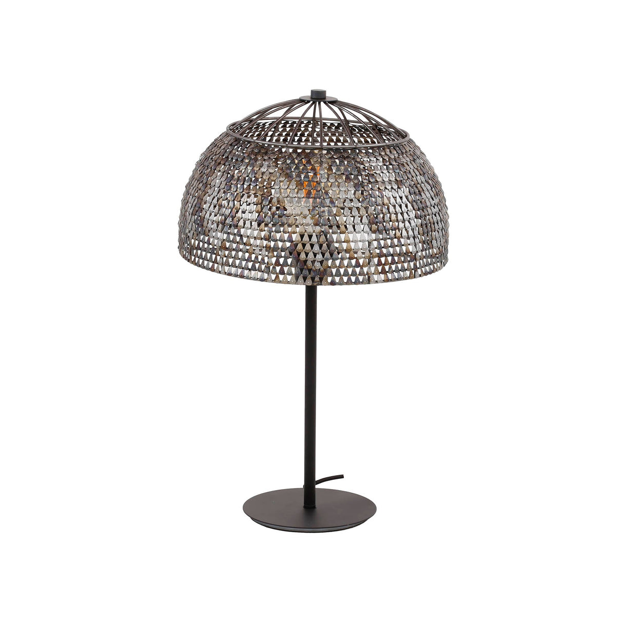 LuxoShade Designer Tischlampe | Schwarz-Braunes Finish | Modernes Design für Wohn- & Schlafzimmer | Stimmungsvolle Beleuchtung