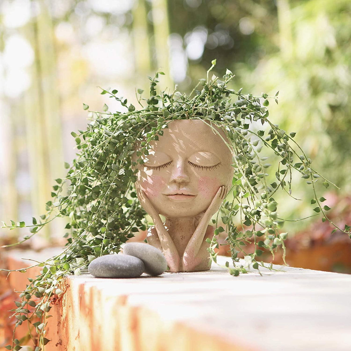 BlushBloom Deko-Blumentopf im Gesicht-Design | Modern & Einzigartig | Für Pflanzen & Deko-Liebhaber