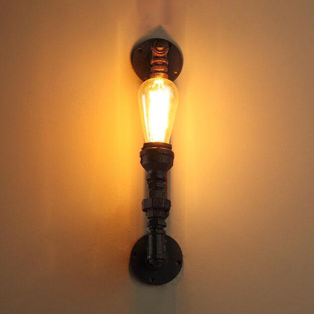 RustikLume Industrial Wandleuchte | Retro-Design | Pipe-Style Lampe | Wandbeleuchtung für Zuhause