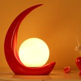 Lunovia LED Tischlampe mit Halbmond-Design | Kreatives Dekolicht | Dimmbar & Vielseitig